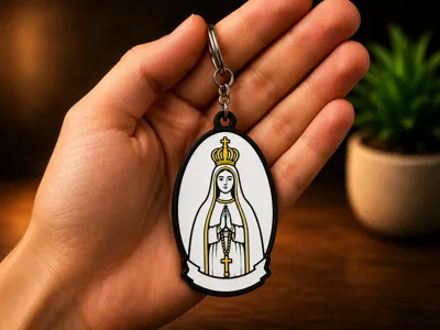 Our Lady of Fátima Keychain 