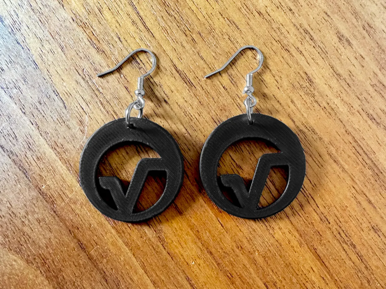 Square root earrings, lightweight math jewelry view 2
