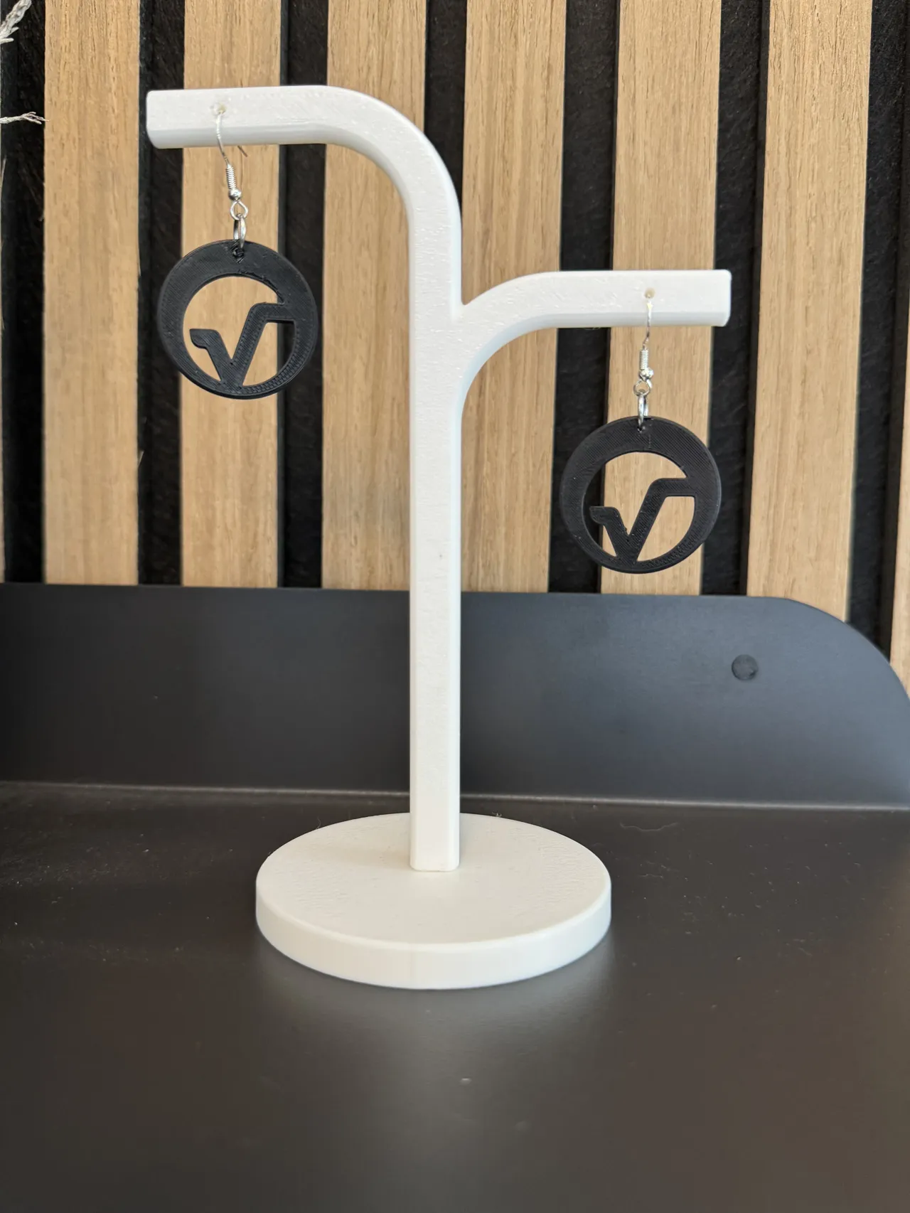 Square root earrings, lightweight math jewelry view 3