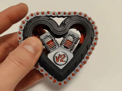 Motorcycle V2 Heart Engine Fidget (Building Kit)