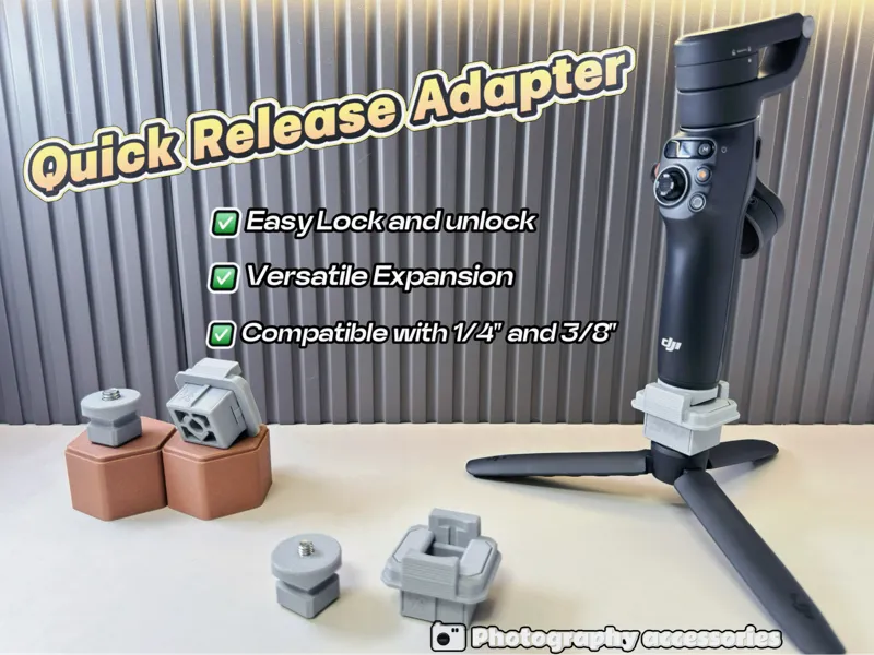 Quick Release Adapter ¼ ⅜ DJI OSMO mobile