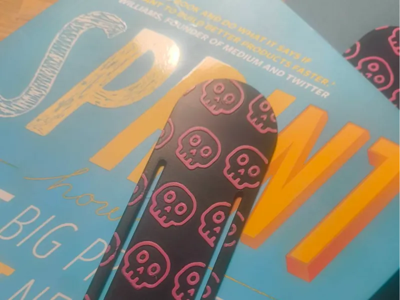 Skull Bookmark - Dual Colour