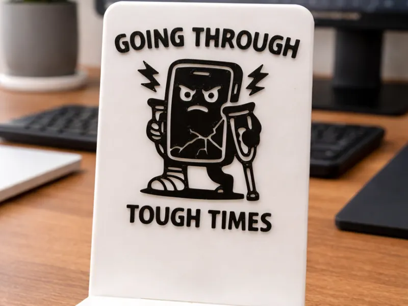 Funny Phone Stand Coffee Low Battery Holder