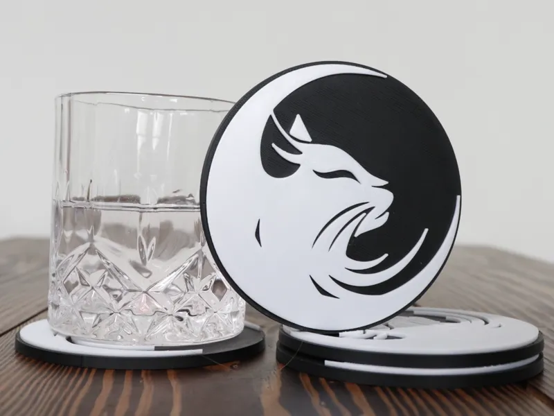 Lunar Cat Coasters