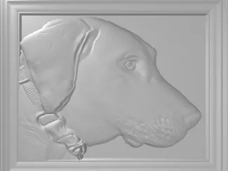 Relief sculpture of my dog