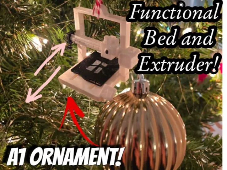Bambu Lab A1 Christmas Ornament - Free 3D Print Model - MakerWorld