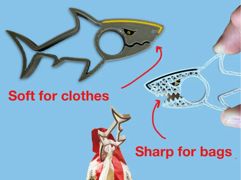 Shark Clips + Line Pegs - for clothes food and fun