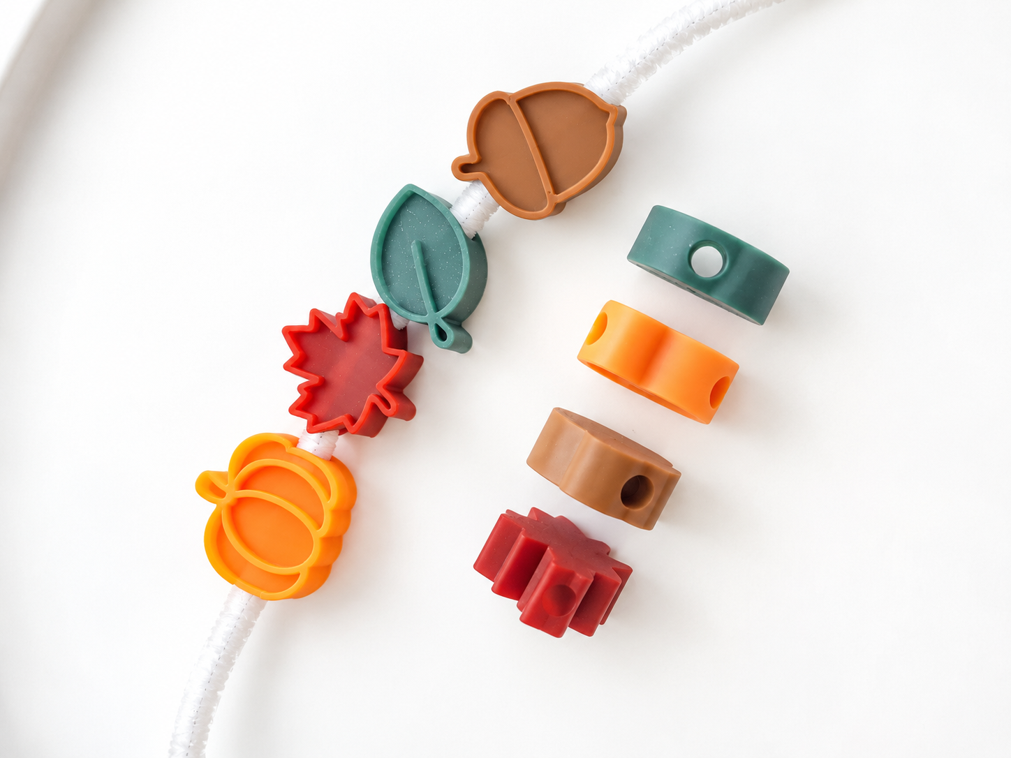 Fall Beads for Stringing and Sensory Play - 1