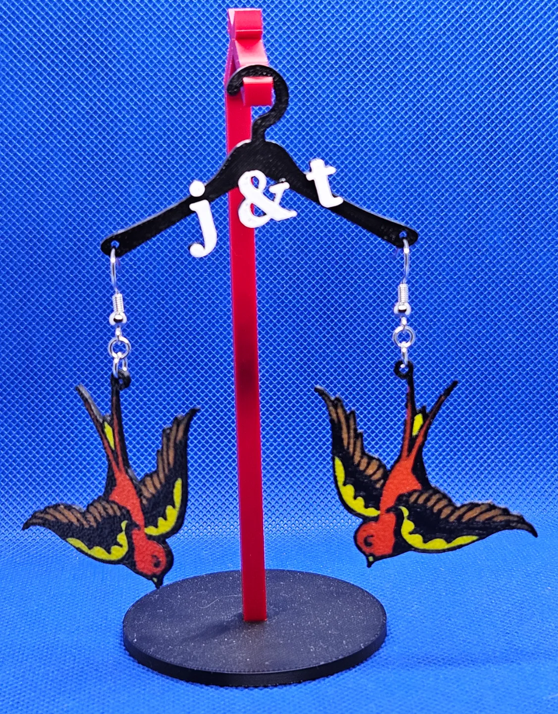American Traditional Styled Sparrow earrings view 2