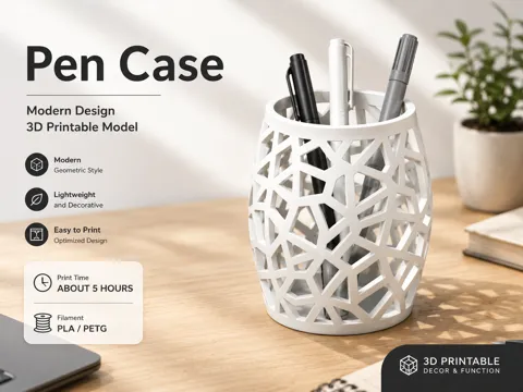 Caja o estuche: Pen case — referencia de MakerWorld