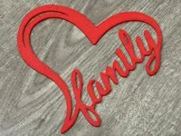 Cœur avec le mot Family — photo 2
