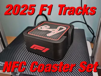 2025 F1 Tracks Coasters with Holder - NFC Embedded