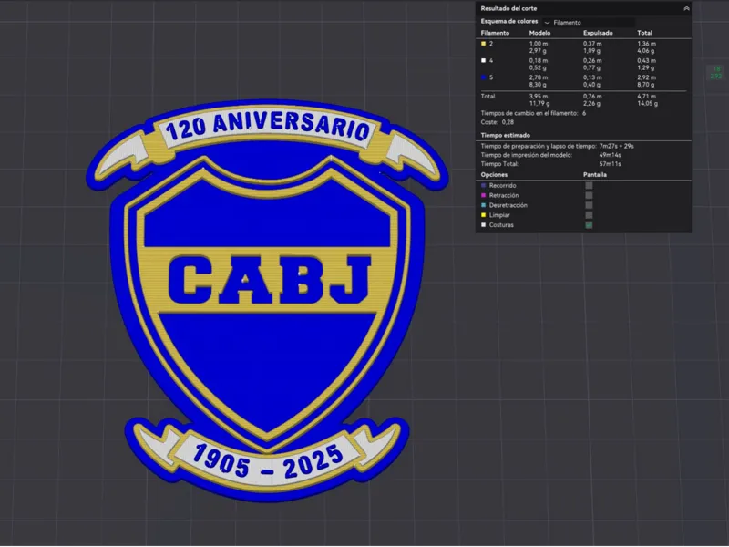 escudo boca 120 aniversario 