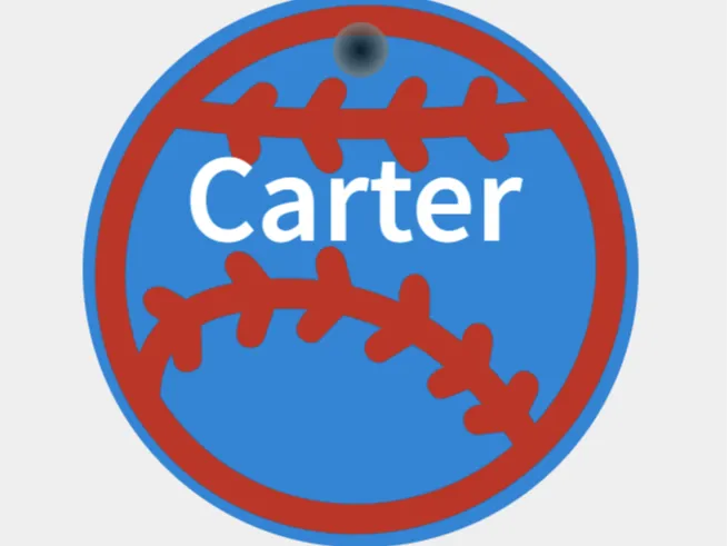 Carter Baseball Tag