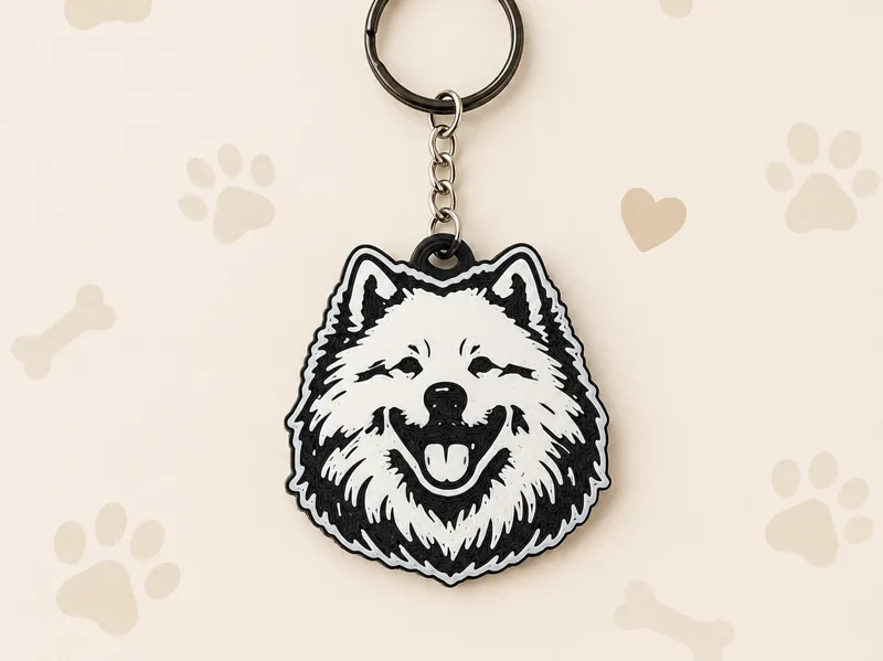 Samoyed keychain