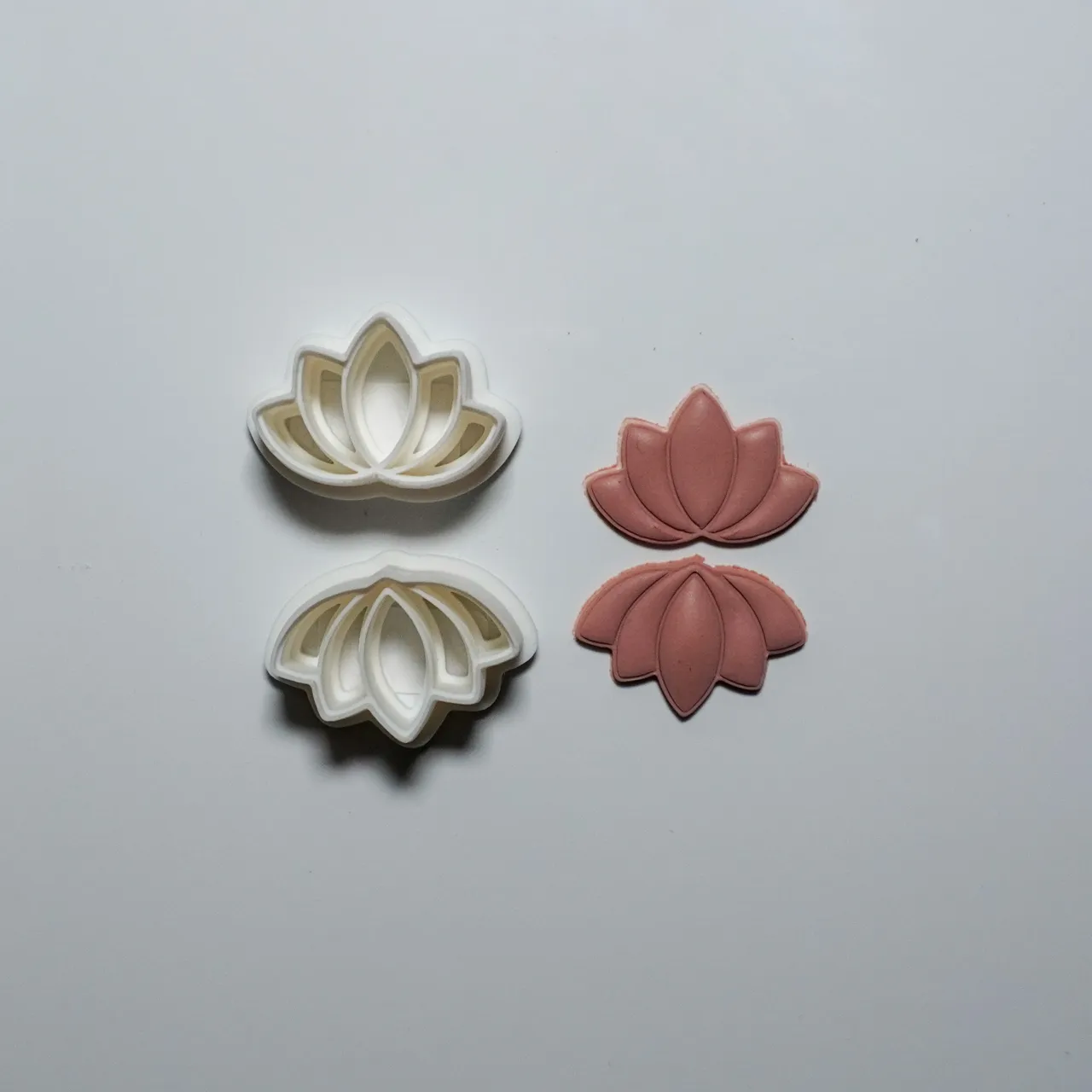 Lotus Polymer Clay Cutter Set Earrings Necklace view 2