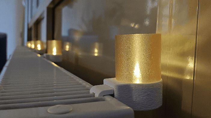 Hold My > LED Tealight < with Lampshade and Clip