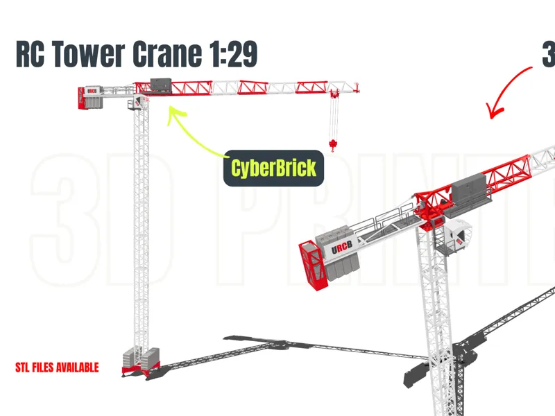 1:29 RC Tower Crane – CyberBrick - (Test Print!)