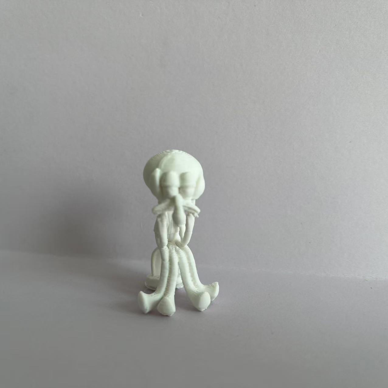 3Dプリント 人生に絶望したイカルド-頭を抱えて考える-スポンジ・ボブ