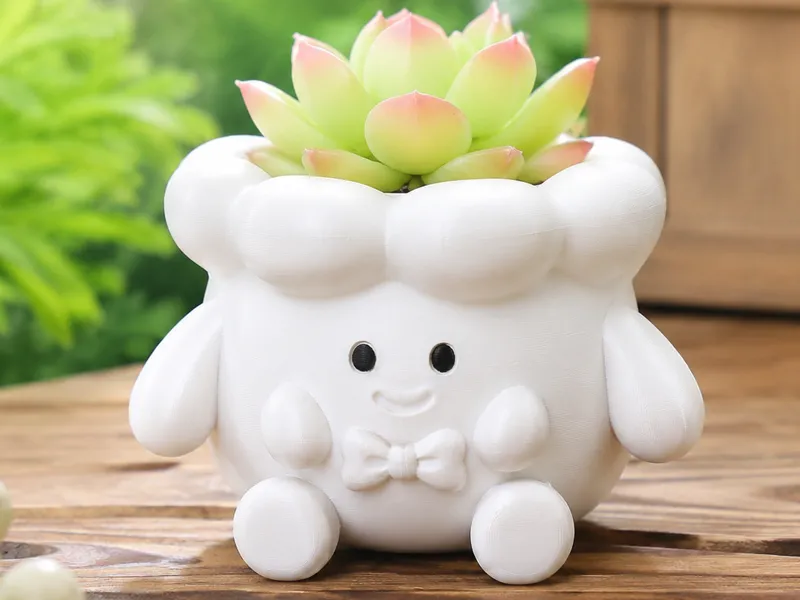 领结云朵多肉花盆
