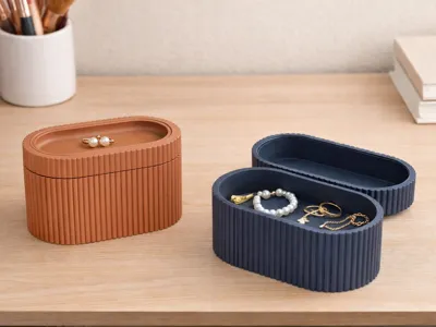 Minimalist Jewelry Box and Lid Functional 3D Print