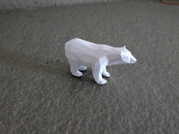Ours polaire low poly