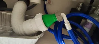 Dishwasher or washing machine to drainage pipe adapter, waste pipe unblocker, high pressure