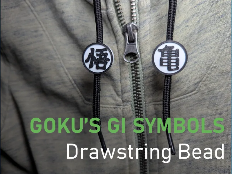 DragonBall Z - Goku`s Gi Symbols - Drawstring Bead