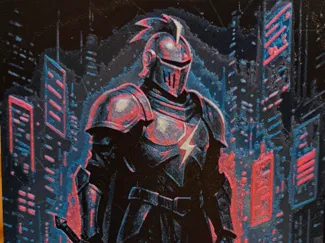 Hueforge Neon digital knight
