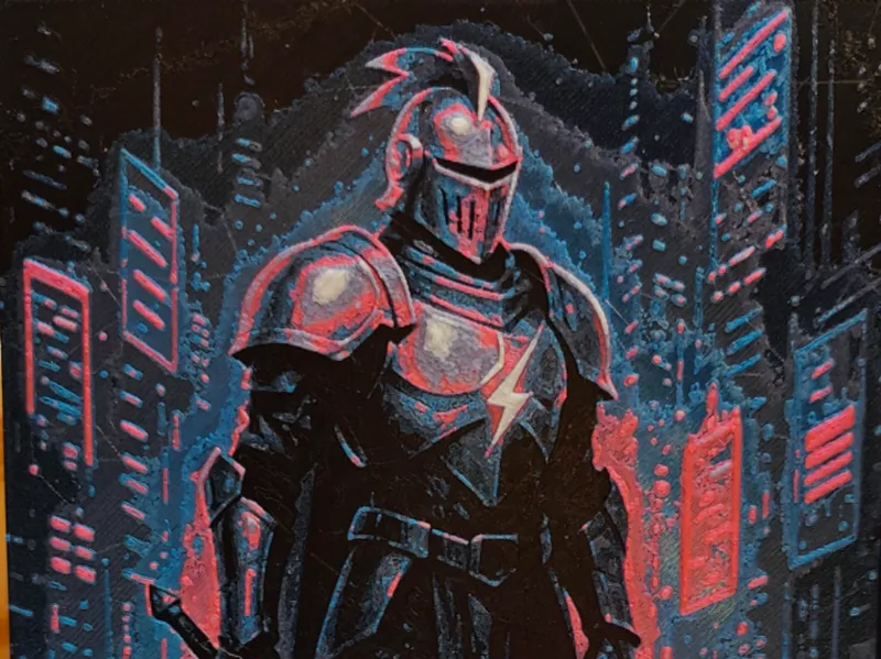 Hueforge Neon digital knight