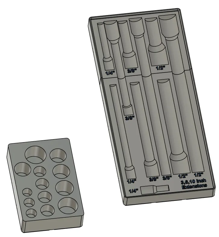 Kobalt 22pc Socket Extension Gridfinity Organizer - Free 3D Print Model ...