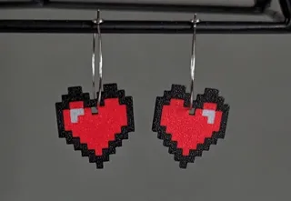 Pixel Heart (100%) Earrings