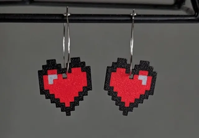 Pixel Heart (100%) Earrings