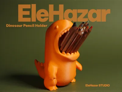 Cute Dinosaur T-REX Pencil Holder