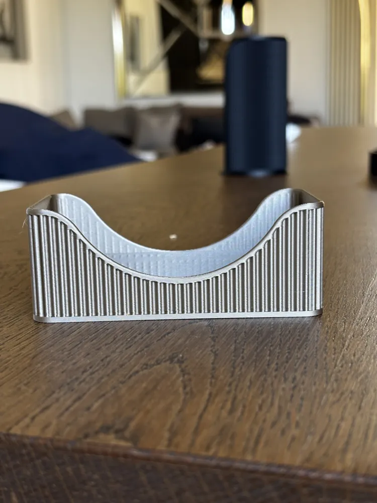 Elegant Ribbed Business Card Holder Universal Fit - Free 3D Print Model ...