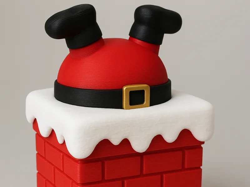 Santa Stuck In Chimney (No Ams)