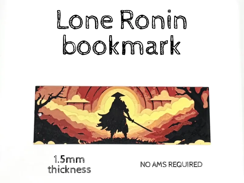 Solitary Ronin Bookmark 150x50 mm, 1.52 mm thin