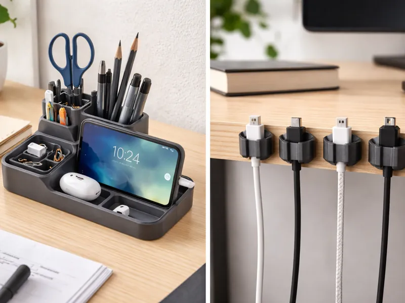 Minimalist Desk Organizer + Cable Holders