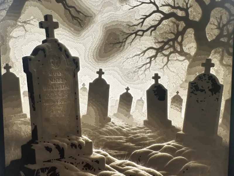 Graveyard Lithophane (HueForge)