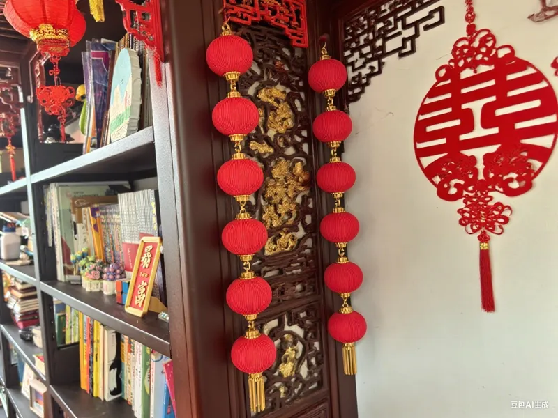 中式婚礼节日装饰灯笼串，可无限加长。
