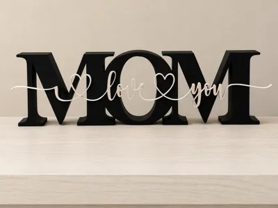 MOM Display Stand - Mother's Day - I love MoM