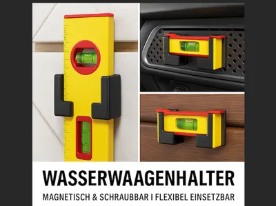 Magnetic & Screwable Spirit Level Holder 2-Piece Set