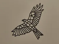 Aigle en vol décoration murale low poly — photo 1