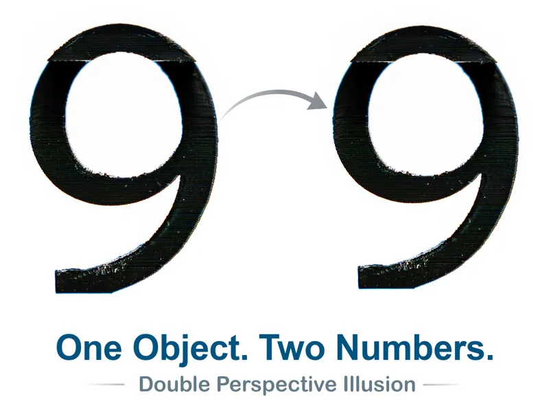 Number 99 Optical Illusion (10-99 available)