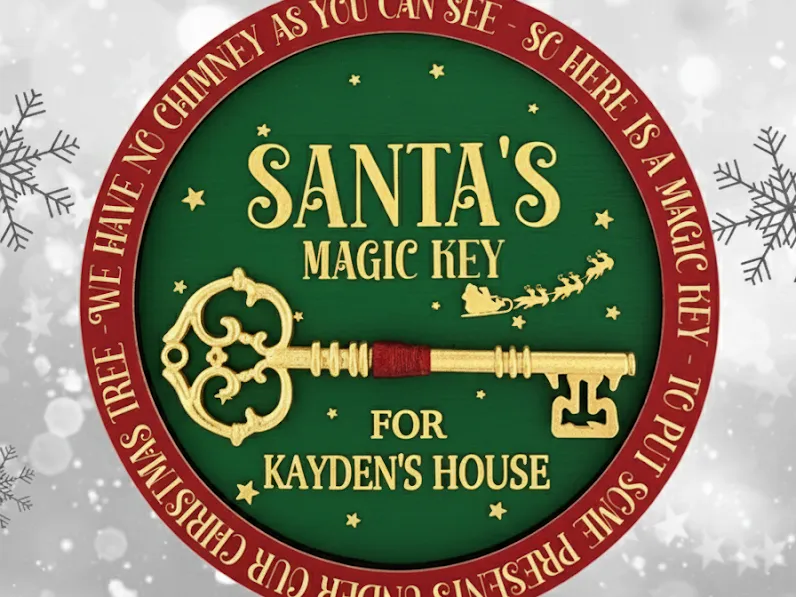 personalised Santas Magic Key Christmas Decoration