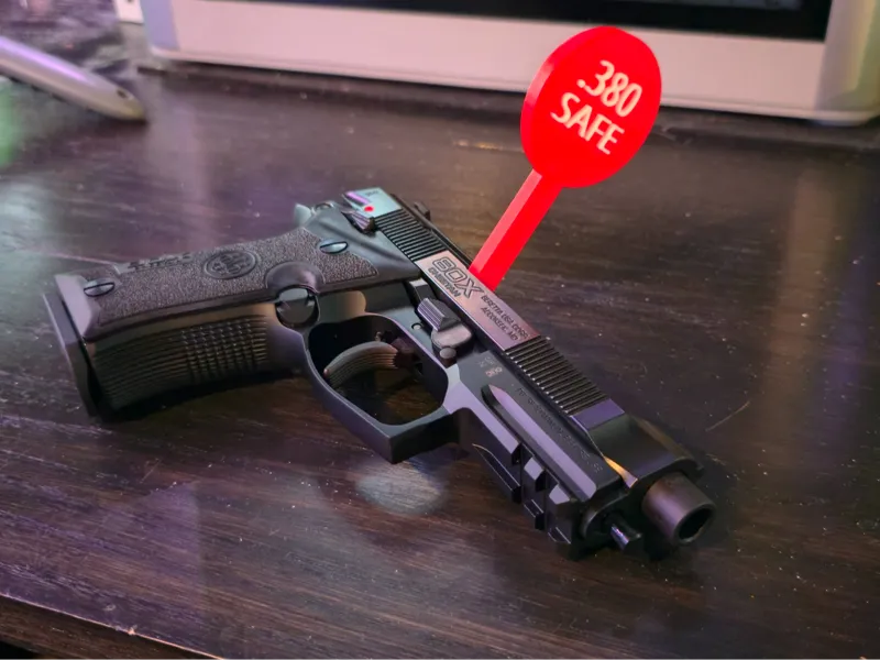 .380 ACP Weapon Safe Flag