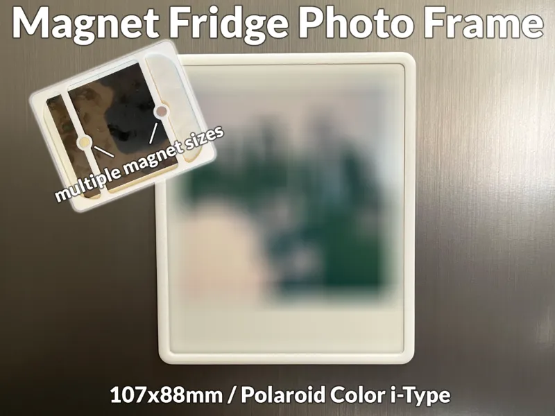 Magnet Fridge Photo Frame 107x88mm/Polaroid i-Type