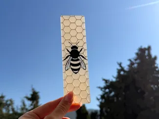 Stained Glass Bee Bookmark
