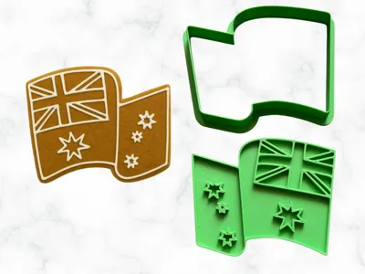 Australian Flag Cookie Cutter And Fondant Stamp