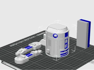R2D2 colored penholder (Allot of waste)